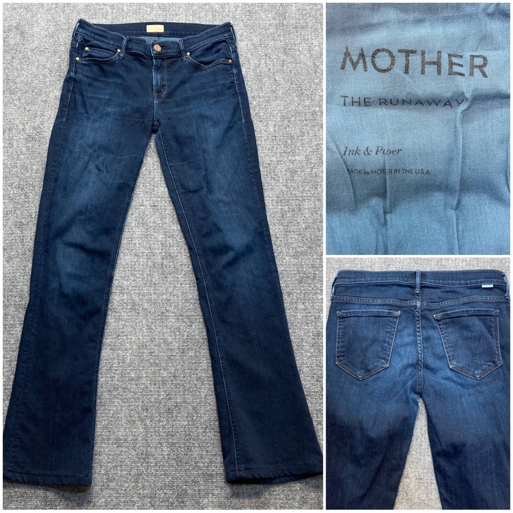 MOTHER Bootleg Jeans in Dark Blue